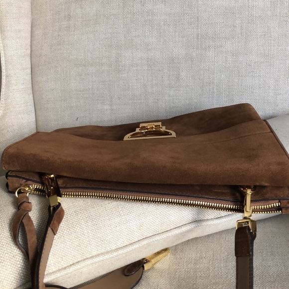 COCCINELLE Arlettis Brown Suede Bag large - Picture 6 of 16